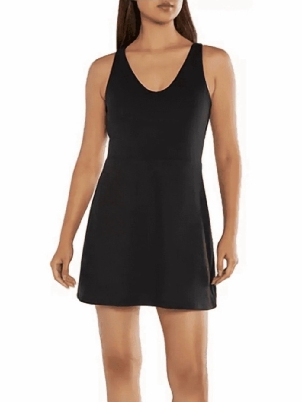 NWT GapFit Women's Active Tank Dress Black V-Neck Size Small